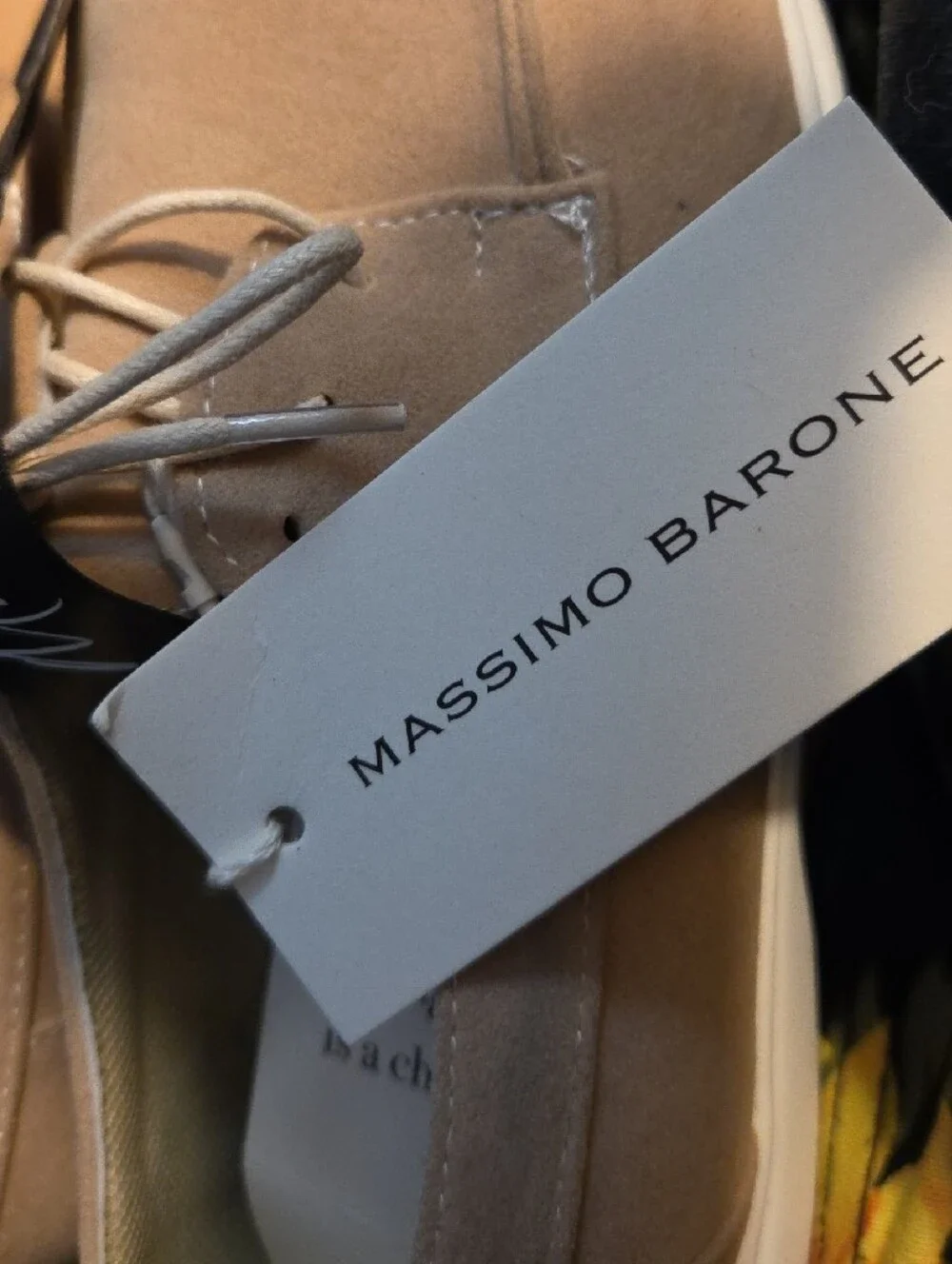 Massimo Barone beige suede